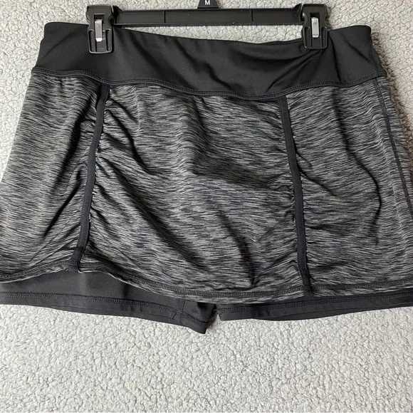 Ideology Womens Skort Tennis Golf Active Workout Run Black Grey pockets - Picture 1 of 13